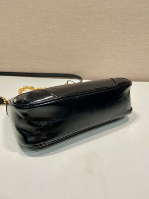 Prada 1BC204 Saffiano Bright Leather Mini-Bag Black - Default Title - View 7