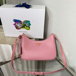 Prada 1BC204 Saffiano Leather Mini-Bag Pink - Default Title - View 7