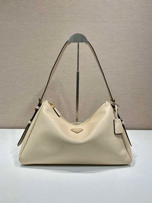 Prada 1BC228 Prada Aim¨¨e Large leather shoulder bag Sand - Default Title - View 1