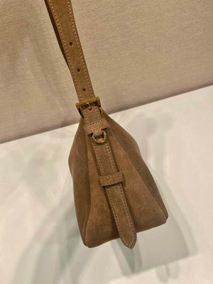 Prada 1BC229 Prada Aim¨¨e Medium Suede leather shoulder bag Brown - Default Title - View 5