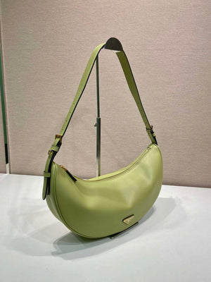 Prada 1BC255 Prada Demi-lune large leather shoulder bag Green - Default Title - View 2