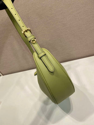 Prada 1BC255 Prada Demi-lune large leather shoulder bag Green - Default Title - View 5