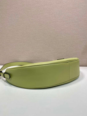 Prada 1BC255 Prada Demi-lune large leather shoulder bag Green - Default Title - View 6