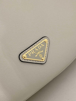 Prada 1BC255 Prada Demi-lune large leather shoulder bag White - Default Title - View 7