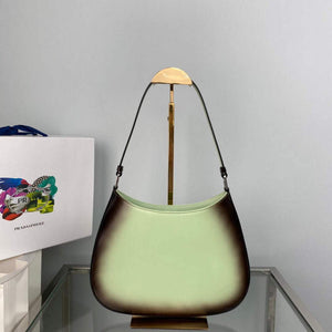 Prada 1BC499 Cleo brushed Gradient leather shoulder bag Green - Default Title - View 2