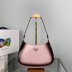 Prada 1BC499 Cleo brushed Gradient leather shoulder bag Pink - Default Title - View 1