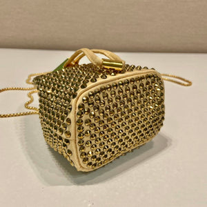 Prada 1BD016 Prada Crystal mini bucket bag Gold - Default Title - View 6