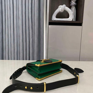 Prada 1BD045 Prada Cahier Leather Bag Green - Default Title - View 6