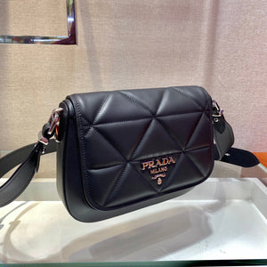 Prada 1BD283 Women's Spectrum Leather Shoulder Bag Black - Default Title - View 4