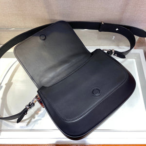 Prada 1BD283 Women's Spectrum Leather Shoulder Bag Black - Default Title - View 7