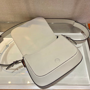 Prada 1BD283 Women's Spectrum Leather Shoulder Crossbody Bag White - Default Title - View 6