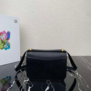 Prada 1BD320 Prada Embl¨¨me Saffiano Shoulder Bag Black - Default Title - View 2