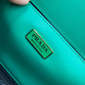 Prada 1BD320 Prada Embl¨¨me Saffiano Shoulder Bag Green - Default Title - View 9