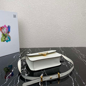 Prada 1BD320 Prada Embl¨¨me Saffiano Shoulder Bag White - Default Title - View 5
