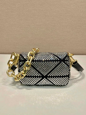 Prada 1BD329 Satin mini-bag with Crystals Black - Default Title - View 3