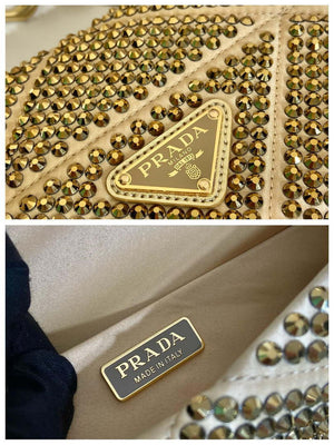 Prada 1BD329 Satin mini-bag with crystals Gold - Default Title - View 6