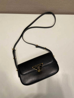 Prada 1BD339 Leather Shoulder Bag Black - Default Title - View 3