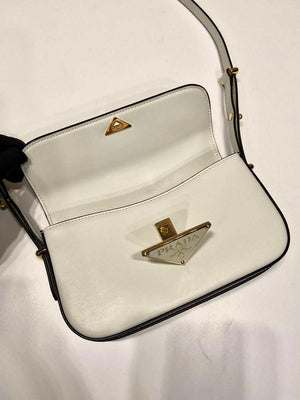 Prada 1BD339 Leather Shoulder Bag White - Default Title - View 6