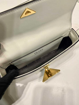 Prada 1BD339 Leather Shoulder Bag White - Default Title - View 8