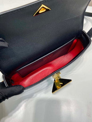 Prada 1BD339 Patent Leather Shoulder Bag Black - Default Title - View 8