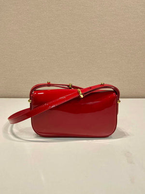 Prada 1BD339 Patent Leather Shoulder Bag Red - Default Title - View 5