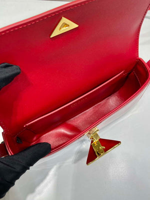 Prada 1BD339 Patent Leather Shoulder Bag Red - Default Title - View 9