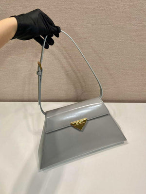 Prada 1BD343 Medium Brushed Leather Handbag Grey - Default Title - View 2