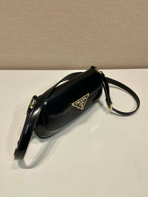 Prada 1BD345 Brushed leather shoulder bag Black - Default Title - View 3