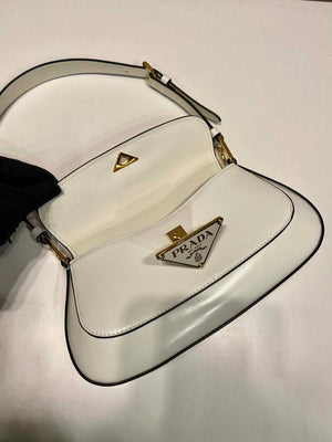 Prada 1BD345 Brushed leather shoulder bag White - Default Title - View 7