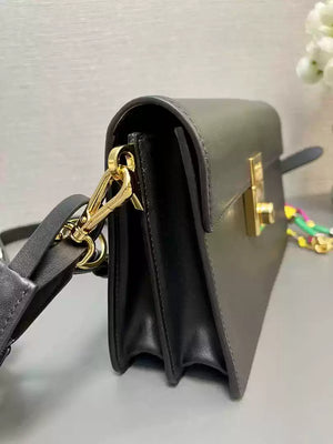 Prada 1BD379 Soft Sound small leather shoulder bag with charms Black - Default Title - View 4