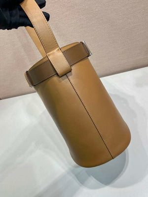 Prada 1BE085 Buckle leather bucket bag with belt Brown - Default Title - View 6