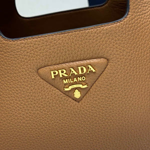 Prada 1BG335 Tote Leather Bucket Handbag Brown - Default Title - View 5