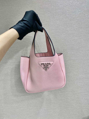 Prada 1BG335 Tote Leather Bucket Handbag Pink - Default Title - View 1