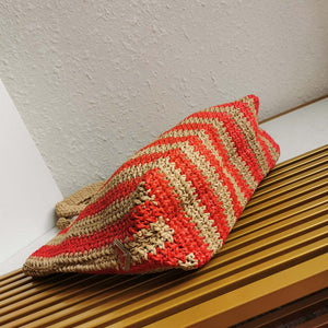Prada 1BG392 Large Crochet tote bag Nature With Red - Default Title - View 3