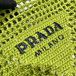 Prada 1BG393 Raffia tote bag Green - Default Title - View 4
