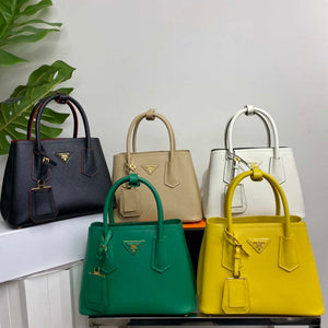 Prada 1BG443 Prada Double Saffiano leather mini bag Tan - Default Title - View 1
