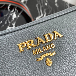 Prada 1BH082 Leather bag with shoulder strap Gray Gold - Default Title - View 4
