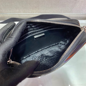 Prada 1BH180 Prada Brique brushed leather bag Black - Default Title - View 8