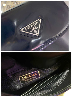Prada 1BH185 Mini Cleo BRUSHED Leather Black - Default Title - View 9