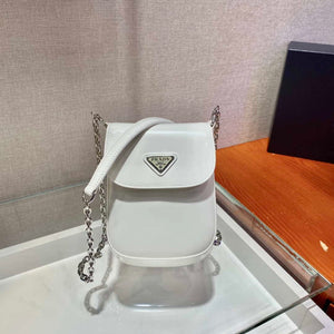 Prada 1BH185 Mini Cleo BRUSHED Leather White - Default Title - View 2