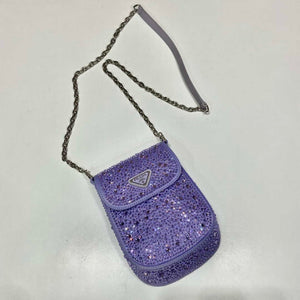 Prada 1BH185 Mini Cleo satin bag with crystals Purple - Default Title - View 4