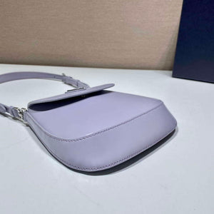Prada 1BH188 Prada Cleo Brushed Leather Mini Bag Purple - Default Title - View 6