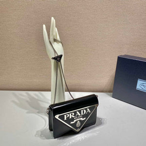 Prada 1BH189 Brushed leather shoulder bag Black - Default Title - View 3