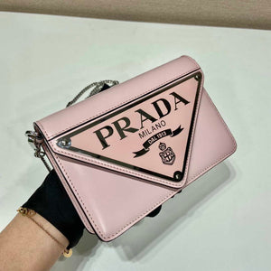 Prada 1BH189 Brushed leather shoulder bag Light Pink - Default Title - View 2