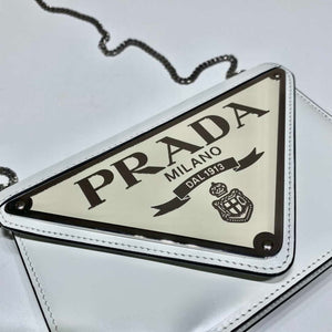 Prada 1BH189 Brushed leather shoulder bag White - Default Title - View 4