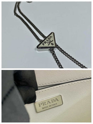 Prada 1BH189 Brushed leather shoulder bag White - Default Title - View 10