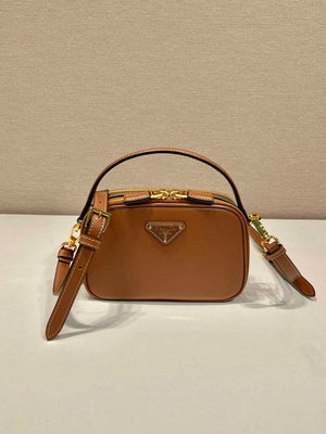 Prada 1BH203 Prada Odette Leather Mini-Bag Brown - Default Title - View 1