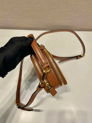 Prada 1BH203 Prada Odette Leather Mini-Bag Brown - Default Title - View 6
