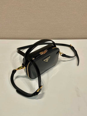 Prada 1BH206 Odette patent leather mini-bag Black - Default Title - View 3