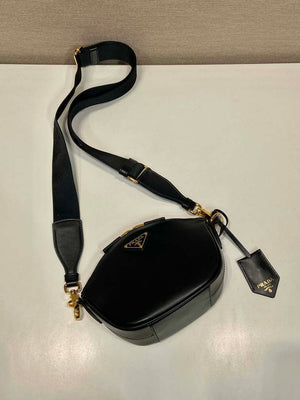 Prada 1BH212 Black Leather Mini Shoulder Bag - Default Title - View 4